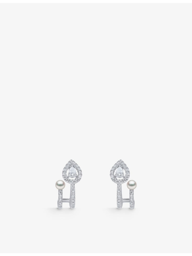 Yoko London Akoya pearl diamond earrings 0.43ct - British product