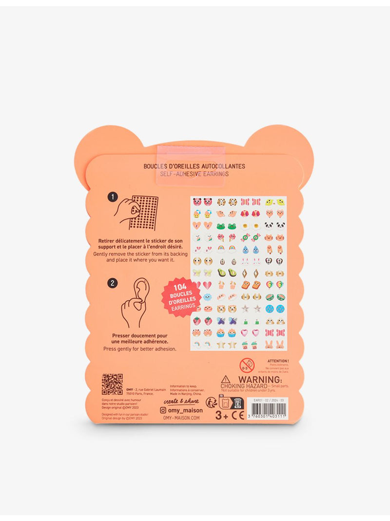 Omy kawaii sticker earrings set of 104, imported from the UK
