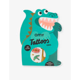 Omy Dinos temporary tattoos with dinosaur designs, 50 pack (British brand)