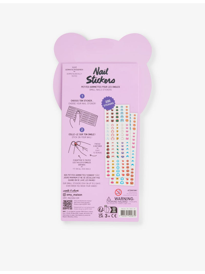 Omy Friends plastic nail stickers 200 animal shapes, UK version