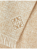 Loewe wool cashmere-blend scarf with Anagram pattern (British brand)