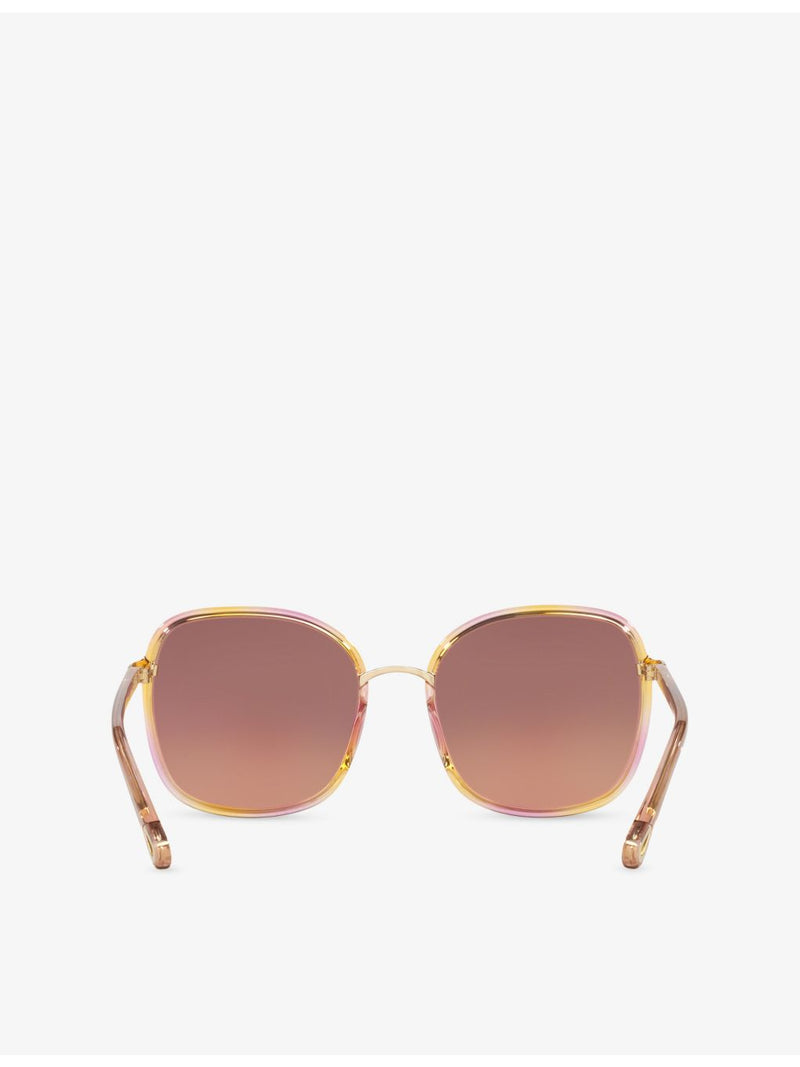 Chloé CH0031S square-frame sunglasses with gold hardware - British product