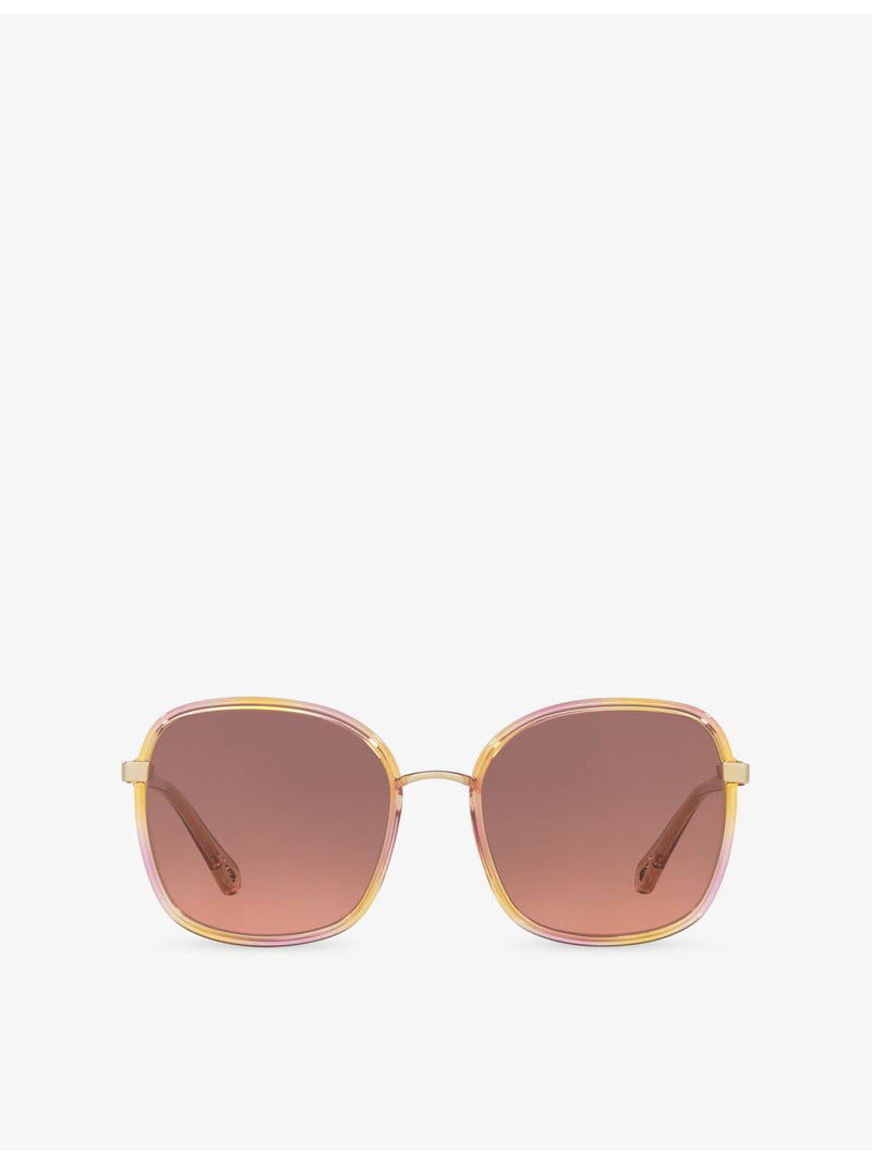 Chloé CH0031S square-frame sunglasses with gold hardware - British product