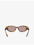 Miu Miu tortoise acetate sunglasses with irregular frame (British brand)