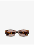 Miu Miu tortoise acetate sunglasses with irregular frame (British brand)