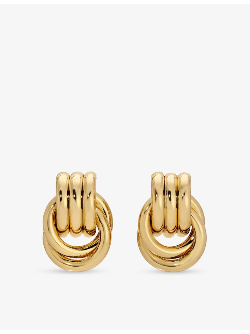Heaven Mayhem Baby Knot gold-plated earrings - British product