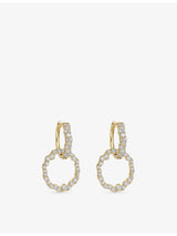 selfridges Astley Clarke Asteri 14ct Yellow Gold and 1.092ct Lab-Grown Diamond Hoop Earrings- Buy online at McGrocer