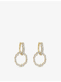 Astley Clarke 14ct yellow gold diamond hoop earrings, imported from the UK