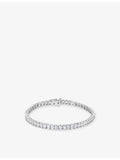 CARAT London Kayla tennis bracelet white-gold plated sterling silver (British brand)