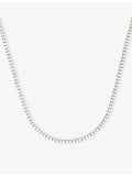 CARAT London white-gold plated sterling-silver cubic zirconia necklace 42cm (British brand)