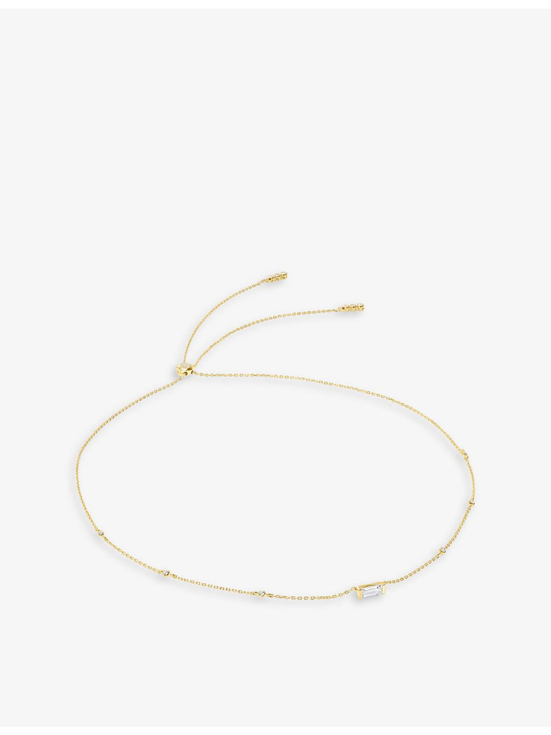 Carat London 18ct gold vermeil cubic zirconia necklace 40cm, UK version
