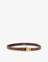 selfridges Sandro Slim Leather Belt- Buy online at McGrocer