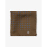 selfridges Dunhill Circular Neats Printed Silk Pocket Square 30cm x 30cm- Buy online at McGrocer
