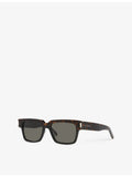 Saint Laurent Vadim rectangle acetate sunglasses, imported from the UK