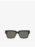 Saint Laurent Vadim rectangle acetate sunglasses, imported from the UK