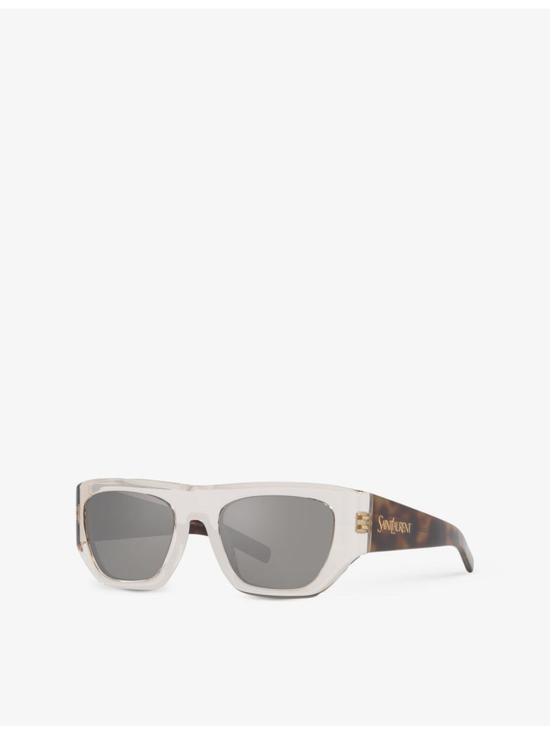 Saint Laurent rectangle-frame acetate sunglasses in tortoiseshell - British product