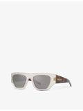 Saint Laurent rectangle-frame acetate sunglasses in tortoiseshell - British product