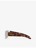 Saint Laurent rectangle-frame acetate sunglasses in tortoiseshell - British product