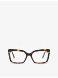 Tom Ford rectangle-frame acetate glasses in tortoiseshell, UK version