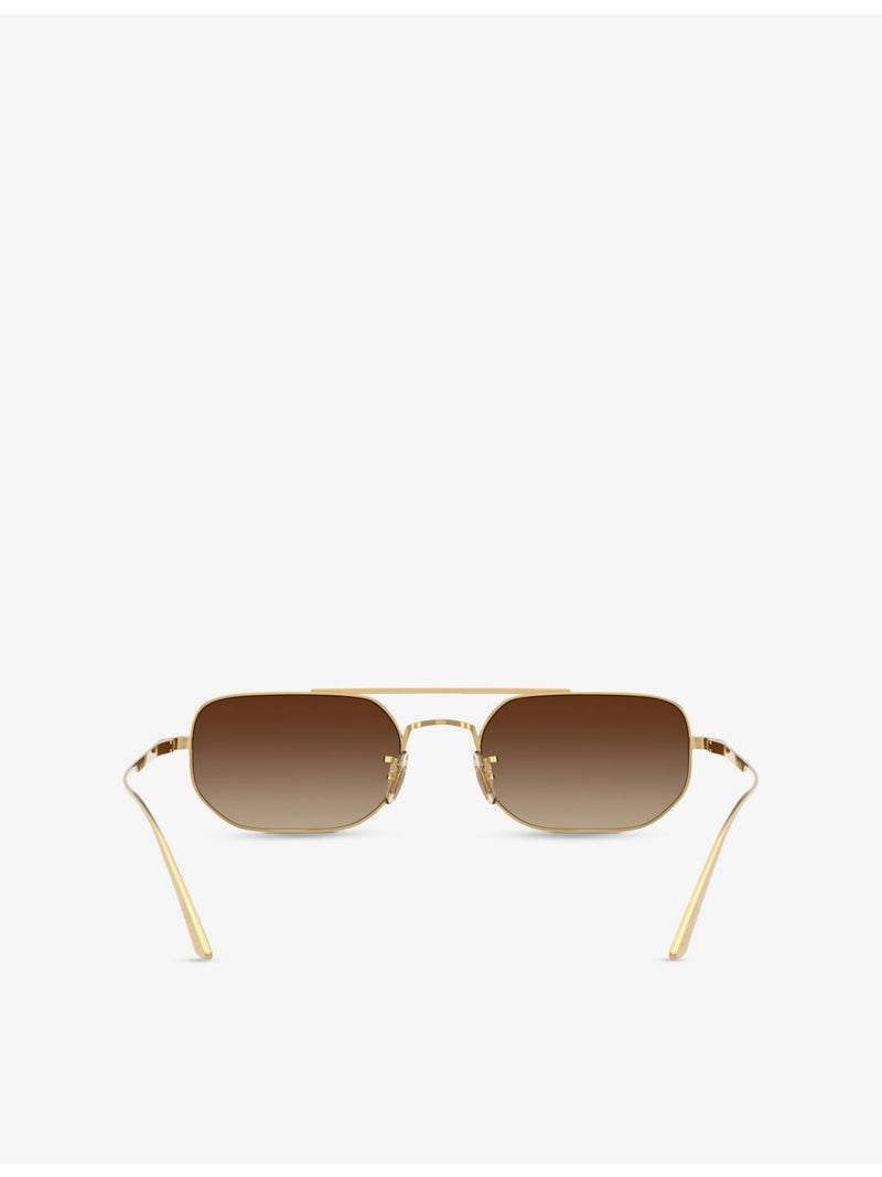 Oliver Peoples OV1351S angular steel sunglasses - British product