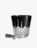 Waterford Lismore crystal glass ice bucket with tongs - British product