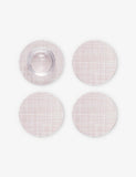 Basketweave Mist woven coasters set of four - BLUSH