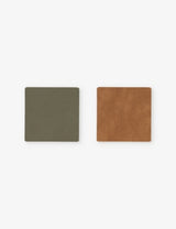 selfridges Lind DNA Nupo Double Reversible Leather Coaster 10cm x 10cm- Buy online at McGrocer