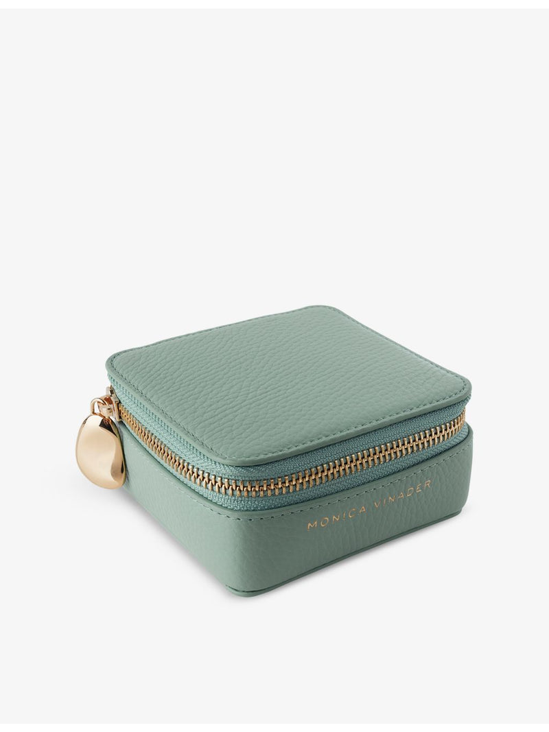 Monica Vinader logo-embossed leather jewellery box (British brand)