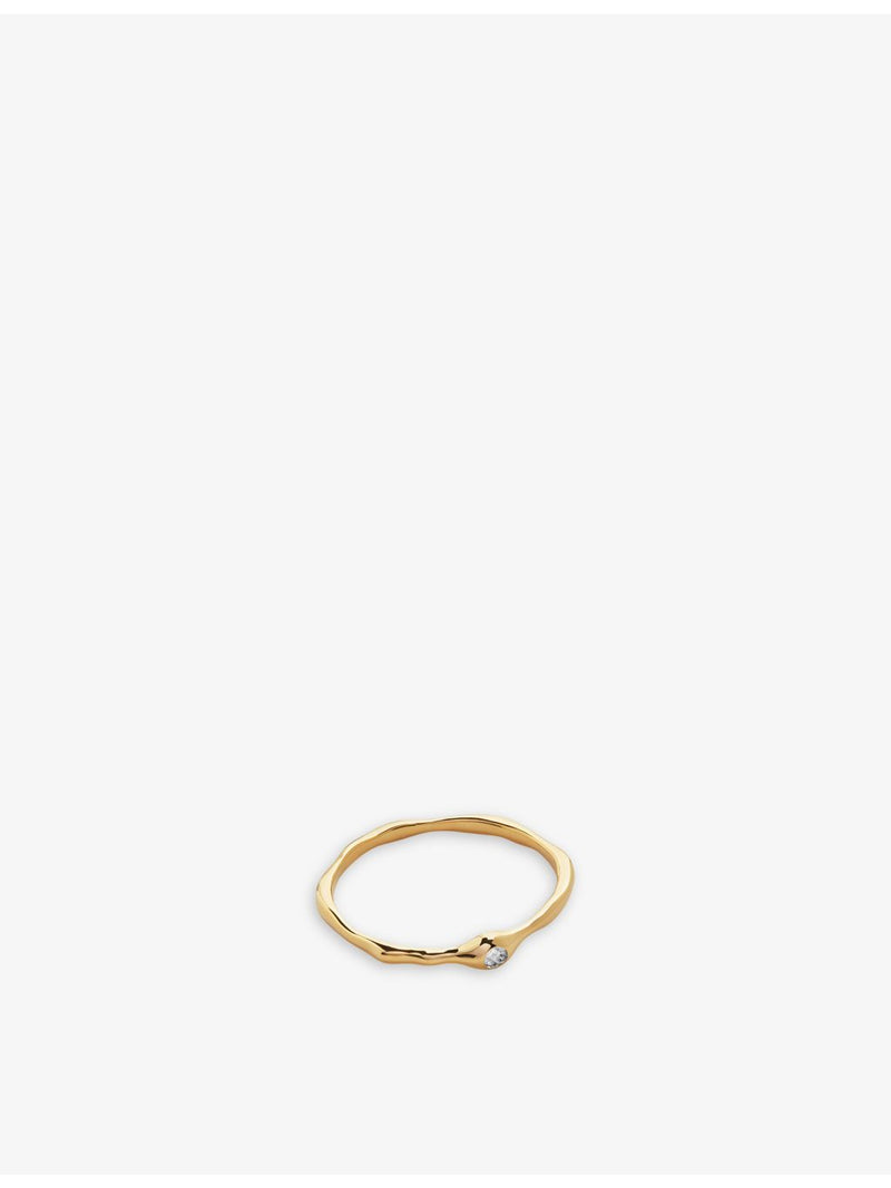 Monica Vinader Siren Mini ring gold vermeil lab-grown diamond - British product