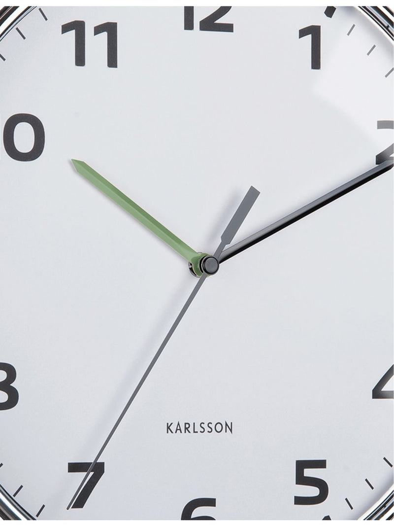 Karlsson modern retro wall clock 34cm, imported from the UK