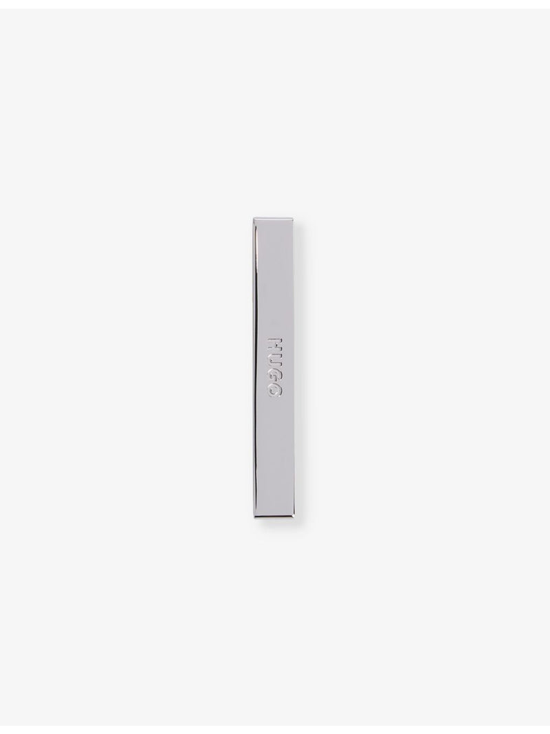 HUGO brass tie clip with debossed branding - British product