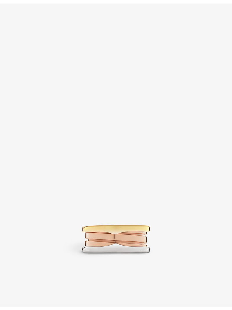Bvlgari B.zero1 four-band ring in 18ct three-tone gold, imported from the UK