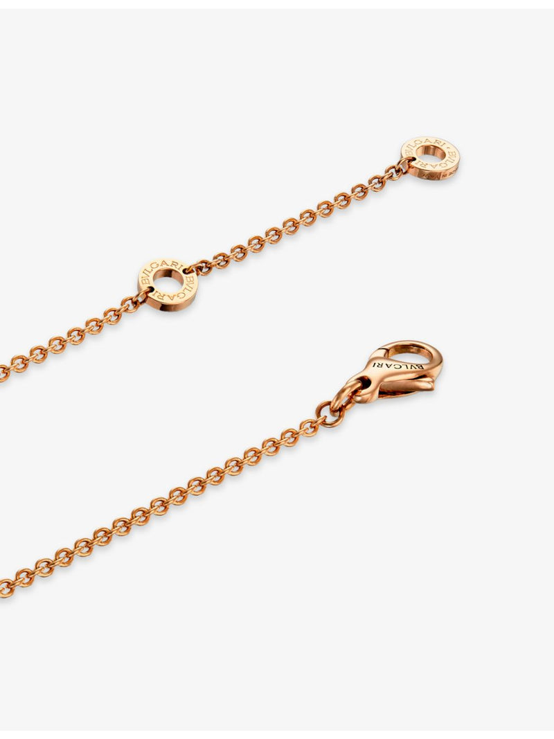 Bulgari B.zero1 rose-gold white-ceramic pendant necklace (British brand)