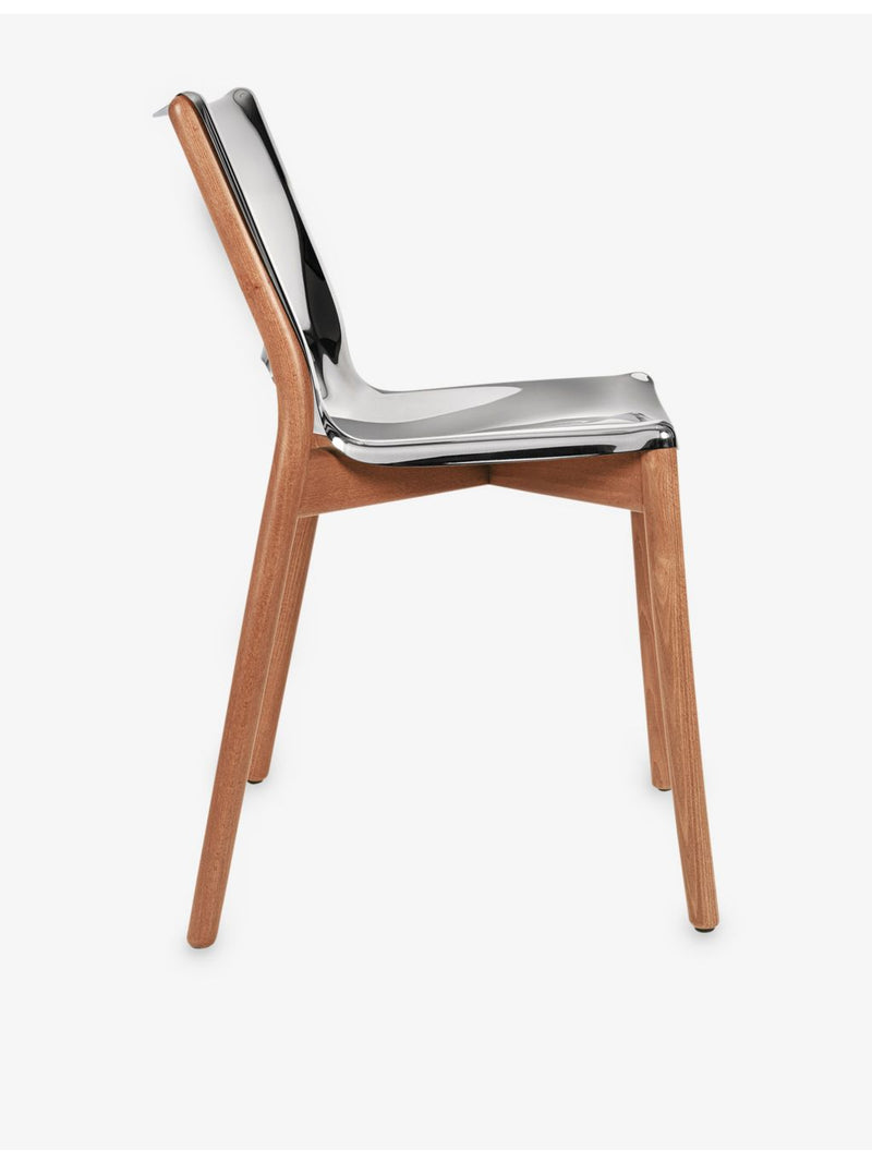 Alessi Poêle chair in steel and beech wood, 81cm (British brand)