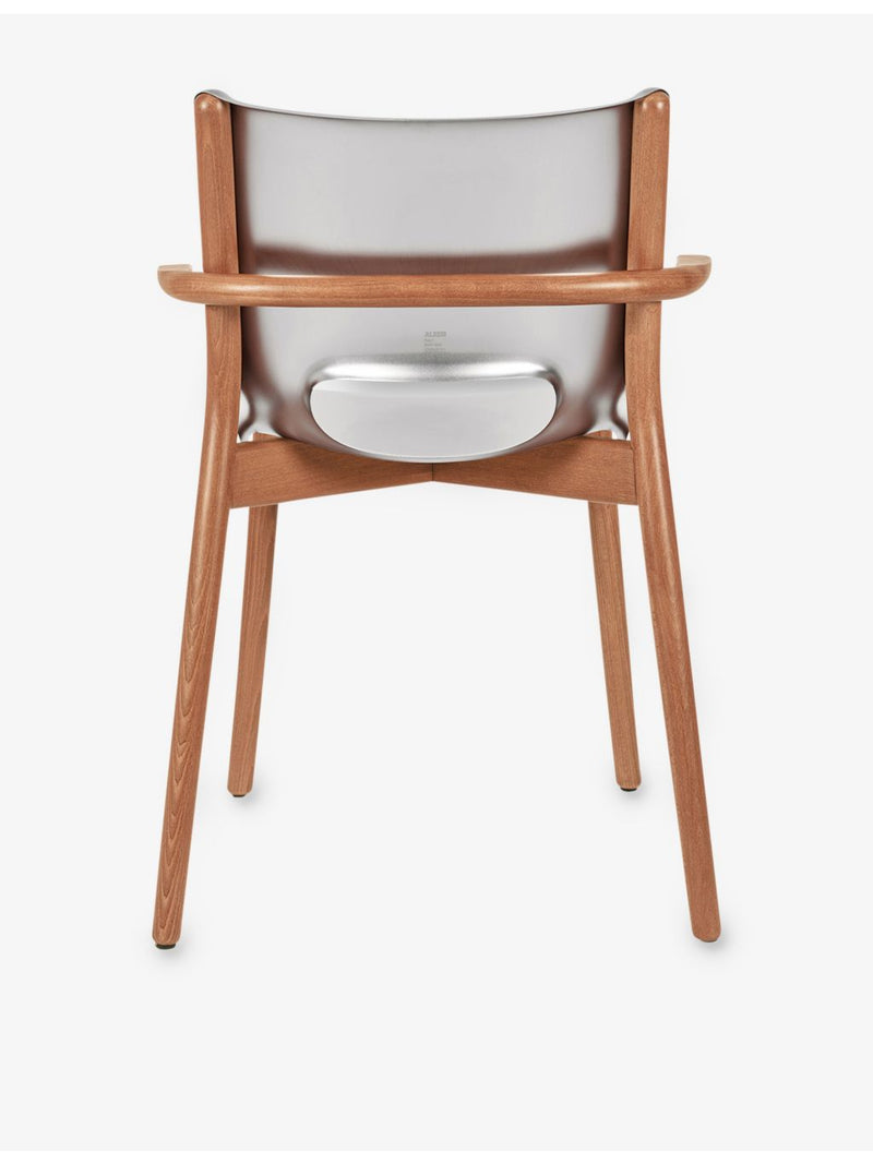 Alessi Poêle armchair in steel and beech wood - British product