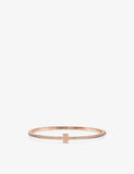 Tiffany & Co. Tiffany T 18ct Rose-Gold 0.31ct Brilliant-Cut Diamond Bangle
