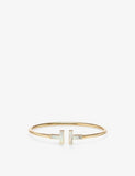 Tiffany T Wire 18ct yellow-gold and mother-of-pearl bracelet
