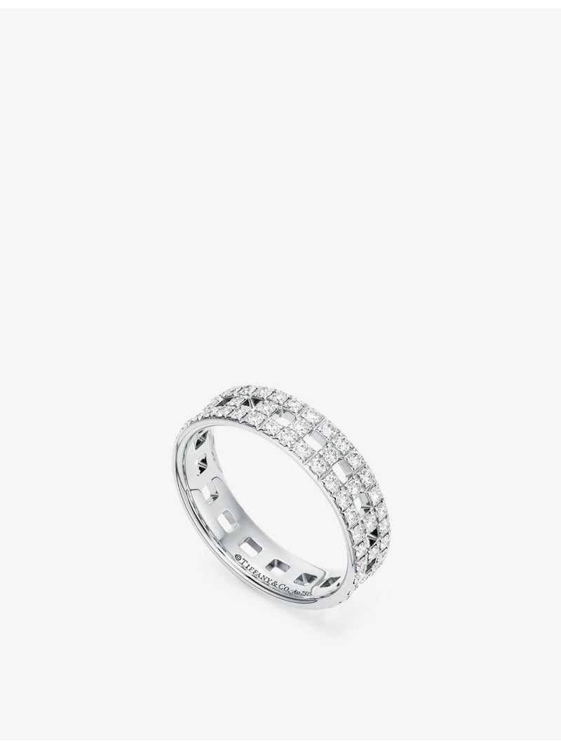 Tiffany & Co T True Wide white gold diamond ring (British brand)