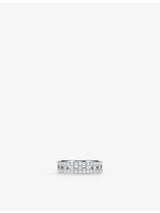 selfridges Tiffany & Co. Tiffany T True Wide 18ct White Gold 0.99ct Diamond Ring- Buy online at McGrocer