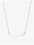 Tiffany T Medium Smile pendant necklace 18ct yellow gold diamond, UK version