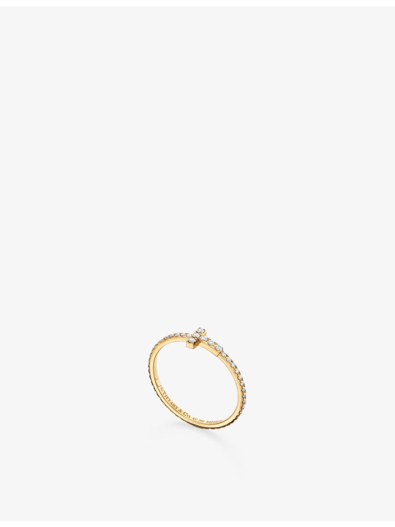 Tiffany T 18ct yellow-gold diamond ring 0.20ct, UK version