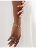 Tiffany T Wire bracelet mother-of-pearl diamond 18ct gold, UK version