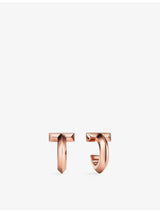 selfridges Tiffany & Co. Tiffany T T1 18ct Rose Gold Hoop Earrings 17.58mm- Buy online at McGrocer