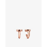 selfridges Tiffany & Co. Tiffany T T1 18ct Rose Gold Hoop Earrings 17.58mm- Buy online at McGrocer