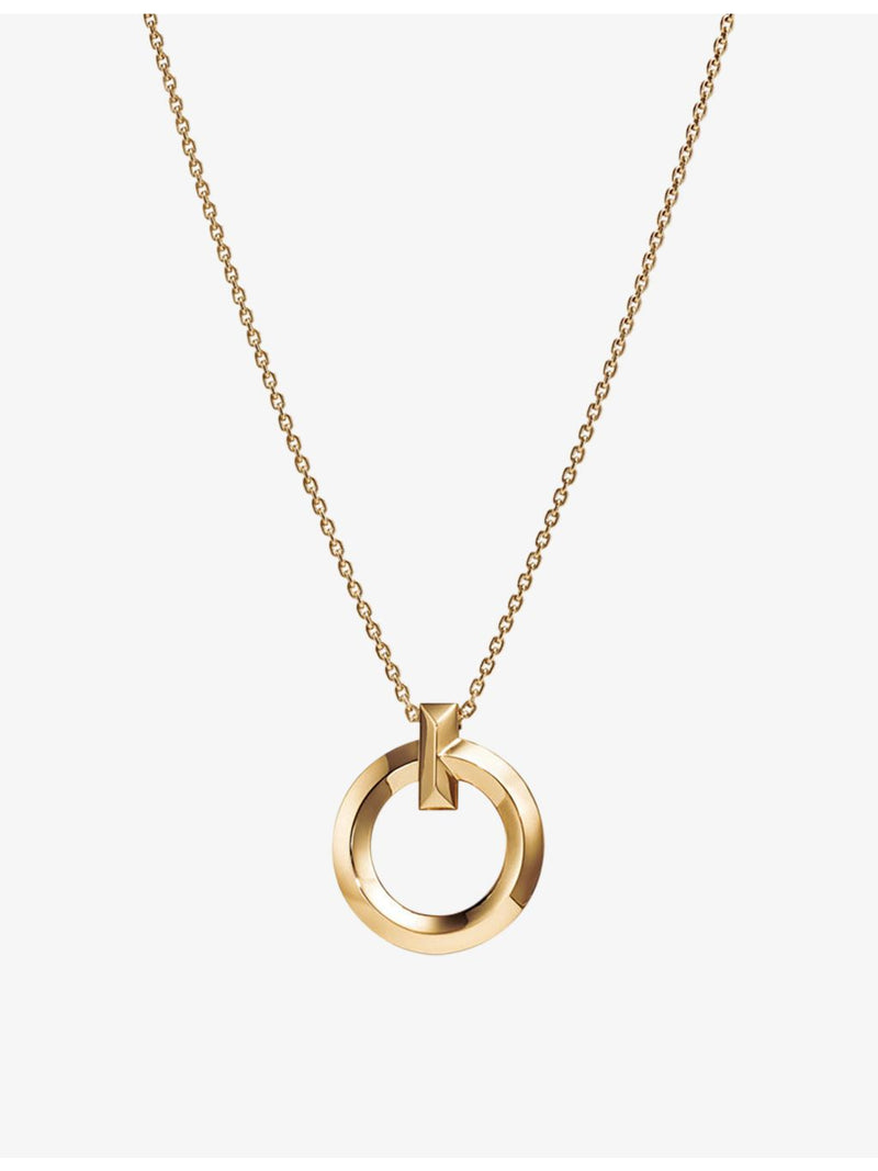 Tiffany & Co T1 circle pendant necklace 18ct yellow gold - British product
