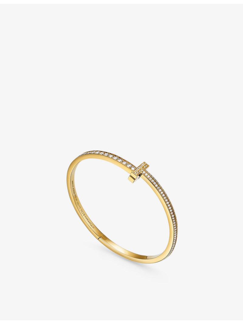 Tiffany T yellow gold diamond bracelet 2.22ct, UK version