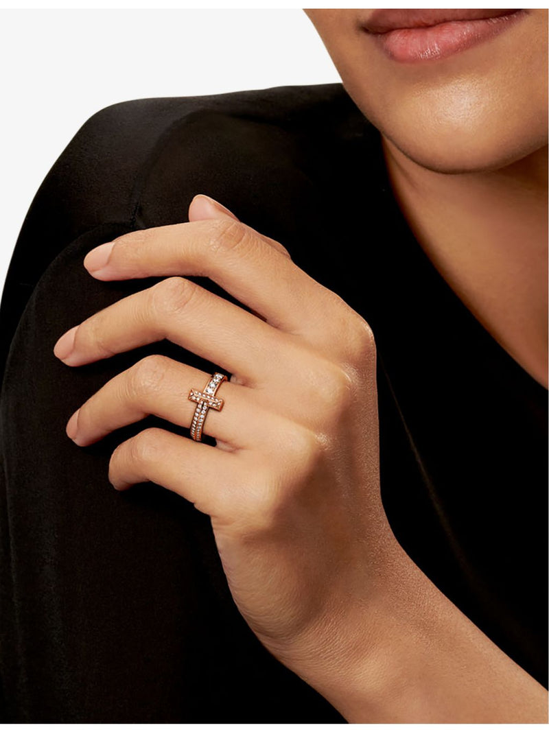 Tiffany & Co T1 ring, 18ct rose gold, 0.45ct diamond, UK version