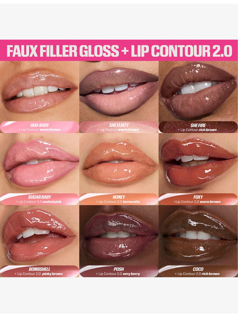 Huda Beauty Faux Filler lip gloss 3.9ml, UK version