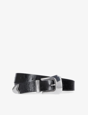 The Kooples Buckle-Embellished Leather Belt