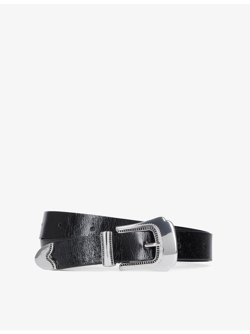 The Kooples buckle-embellished leather belt 3cm, UK version